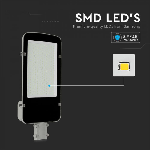 Lampa stradala LED Cip Samsung 50W 6500K gri, V-TAC