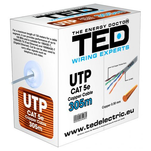 Cablu UTP Cat. 5E cupru TED