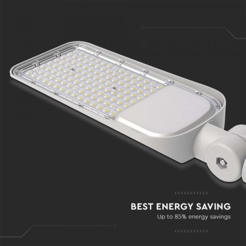 Lampa stradala LED Cip Samsung 100W 6500K 110 lm/W gri, V-TAC