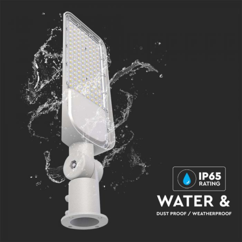 Lampa stradala LED Cip Samsung 100W 6500K 110 lm/W gri, V-TAC