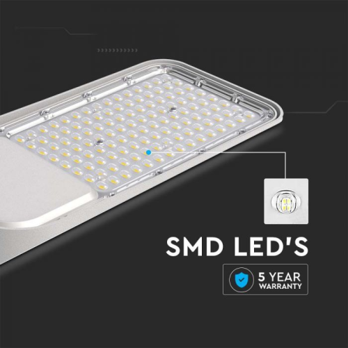 Lampa stradala LED Cip Samsung 50W 6400K gri, V-TAC