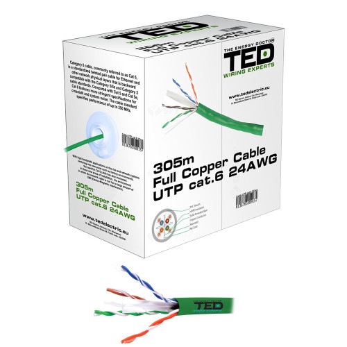 Cablu UTP Cat. 6 cupru 24AWG TED