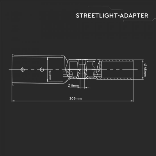 Brat de sustinere pentru lampi stradale, V-TAC