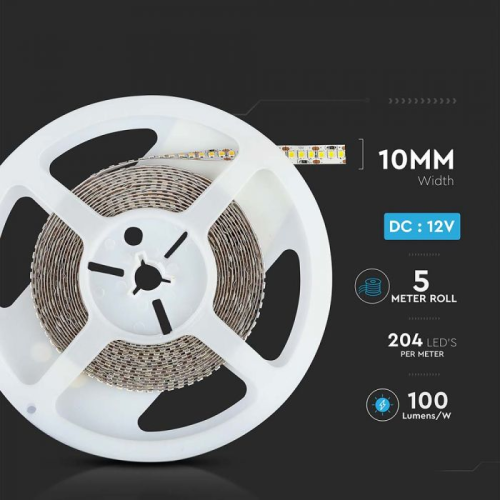 Banda LED alb 12V 17W/m 4000K, V-TAC