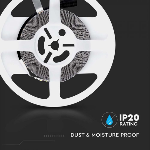 Banda LED alb 12V 8W/m 3000K, V-TAC