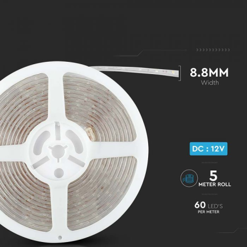 Banda LED IP65 alb 12V 4.2W/m 4000K, V-TAC