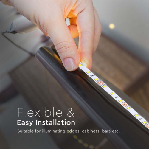 Banda LED alb 12V 8W/m 60 led 3000K, V-TAC