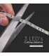 Banda LED alb 12V 4.8W/m 3000K, V-TAC