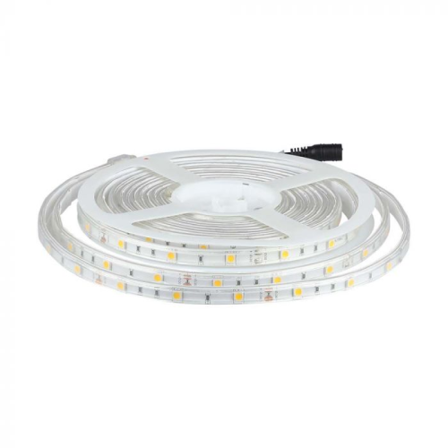 Banda LED IP65 alb 12V 6W/m 4000K, V-TAC
