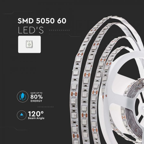 Banda LED alb 12V 11W/m 6500K, V-TAC