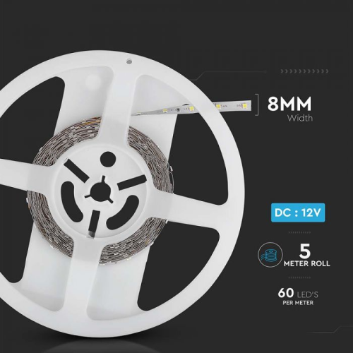 Banda LED IP65 alb 12V 4.2W/m 4000K, V-TAC