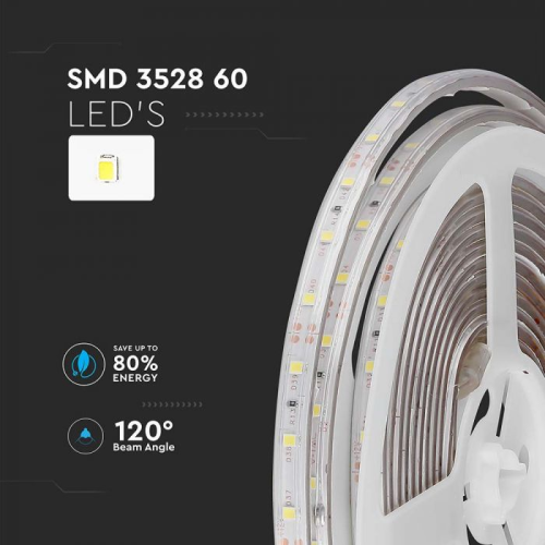 Banda LED IP65 alb 12V 4.2W/m 4000K, V-TAC