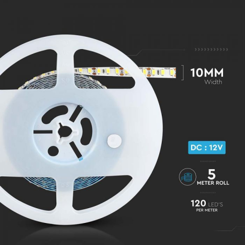 Banda LED alb 12V 20W/m 3000K, V-TAC
