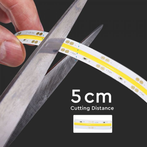 Banda LED COB alb 24V 10W/m 4000K, V-TAC