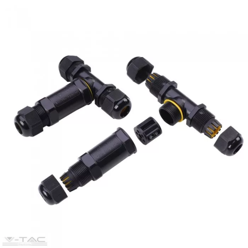 Conector imbinare cablu tip T 8-12mm IP68 negru, V-TAC