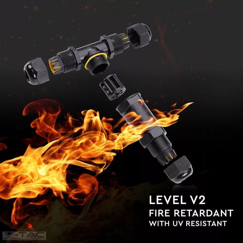 Conector imbinare cablu tip T 8-12mm IP68 negru, V-TAC